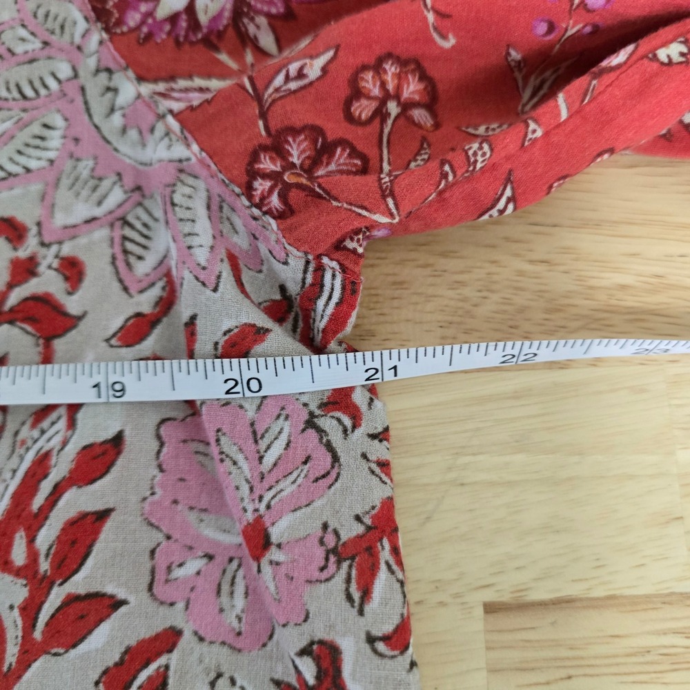 Sundance Patchwork Floral Print Button Down Shirt… - image 5